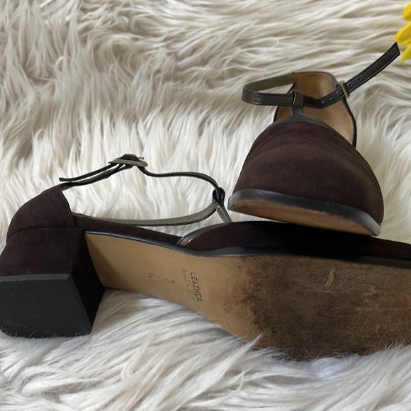 SOLD OUT Authentic Yves Saint Laurent MaryJane Vintage Brown Suede Leather 7 N. - Picture 15 of 15